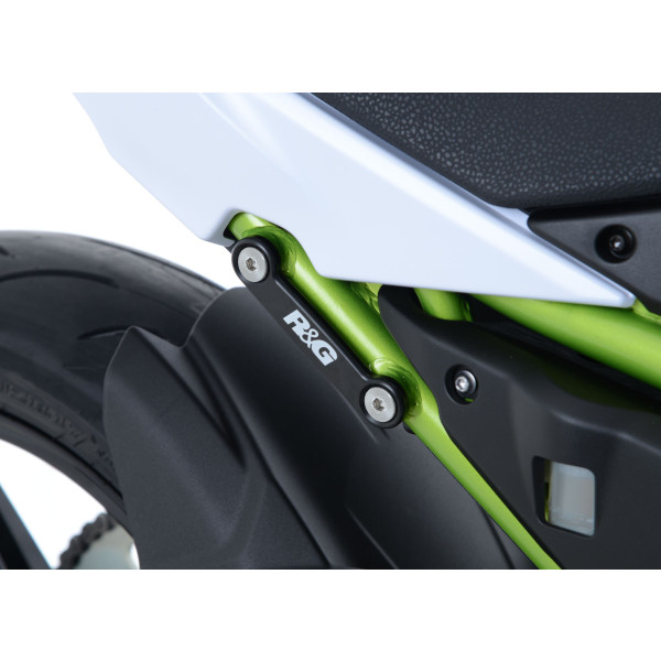 R&G Rear Foot Rest Blanking Plates for Kawasaki Z650 '17- and Ninja 650 '17